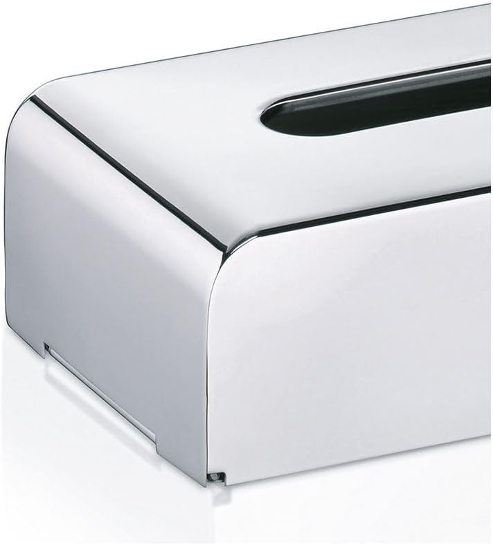 Kela 22860 Kosmetiktuchbox mit Wandhalterung, 27x 12,5X 7cm, Edelstahl 18/10, Faber, Silber Glänzend
