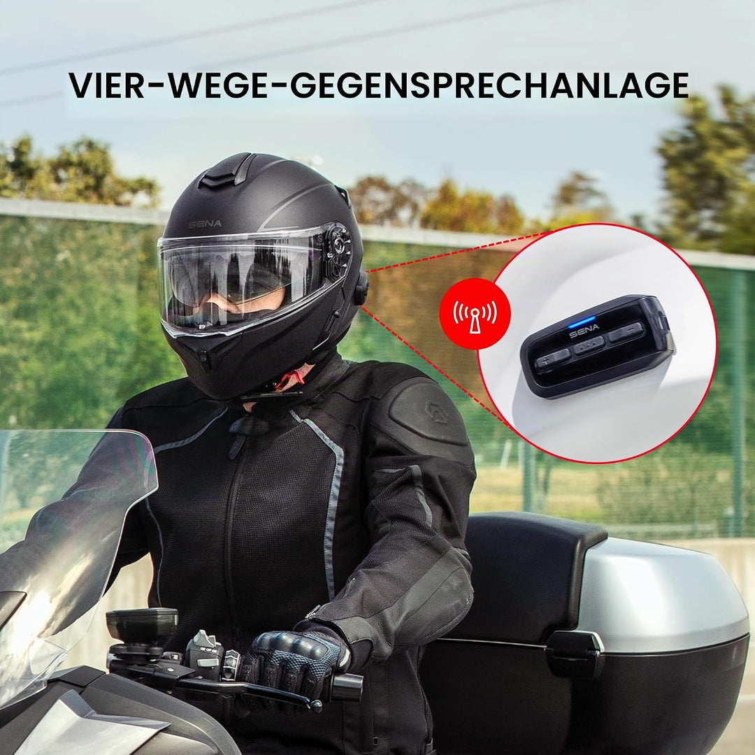 Sena Outrush R Bluetooth Klapphelm mit Intercomsystem (Schwarz, L) Schwarz L Outrush R, Schwarz L Ou