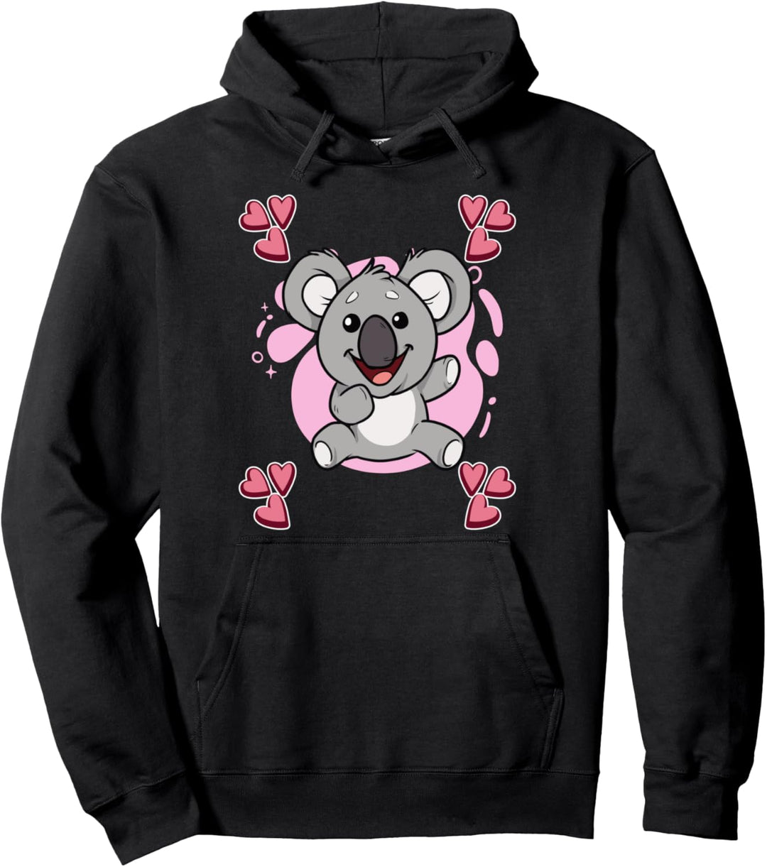 Damen Koala Zeichnung Mädchen Koala Pullover Hoodie