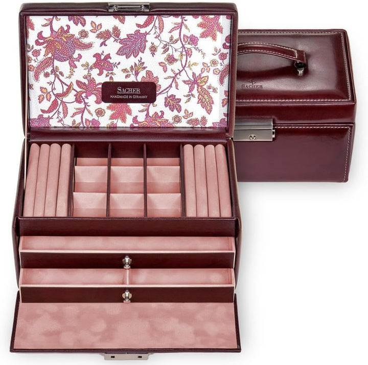 Schmuckkasten Elly florage/bordeaux