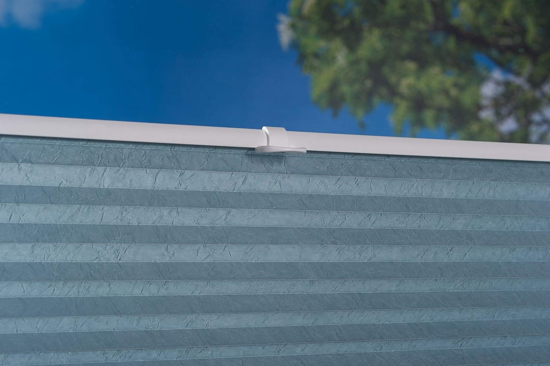 K-home Klemmfix-Plissee Petrol 110 x 130 cm (B x L) Lichtschutz +++ Moderne Crushed Optik +++ 110 x