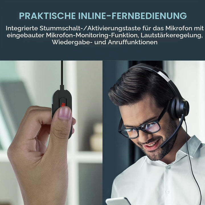 CREATIVE Chat USB On-Ear Wired Headset mit Flip-to-Mute Noise Cancelling-Mikrofon, SmartComms-Kit, I