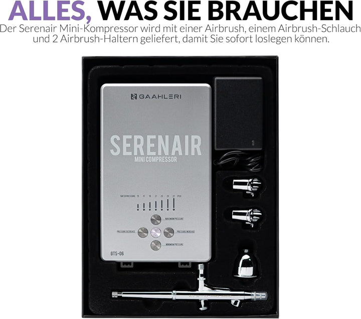 Gaahleri Airbrush-Set, Ambition Serie GTS-06, Airbrush & Luftkompressor mit Luftkontrolle