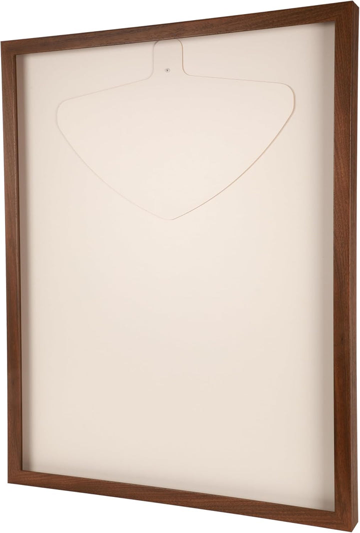 Trikotrahmen mit Drehtür | Nussbaum-Weiss | 70x90 cm Objektrahmen | magnetischer Verschluss, schnell