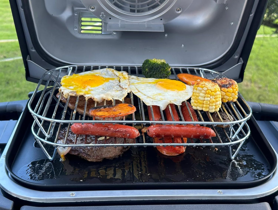 WELL GRILL Flache Grillplatte und Grillrost für Ninja Woodfire OG701EU Serie, Plancha Grillplatte &