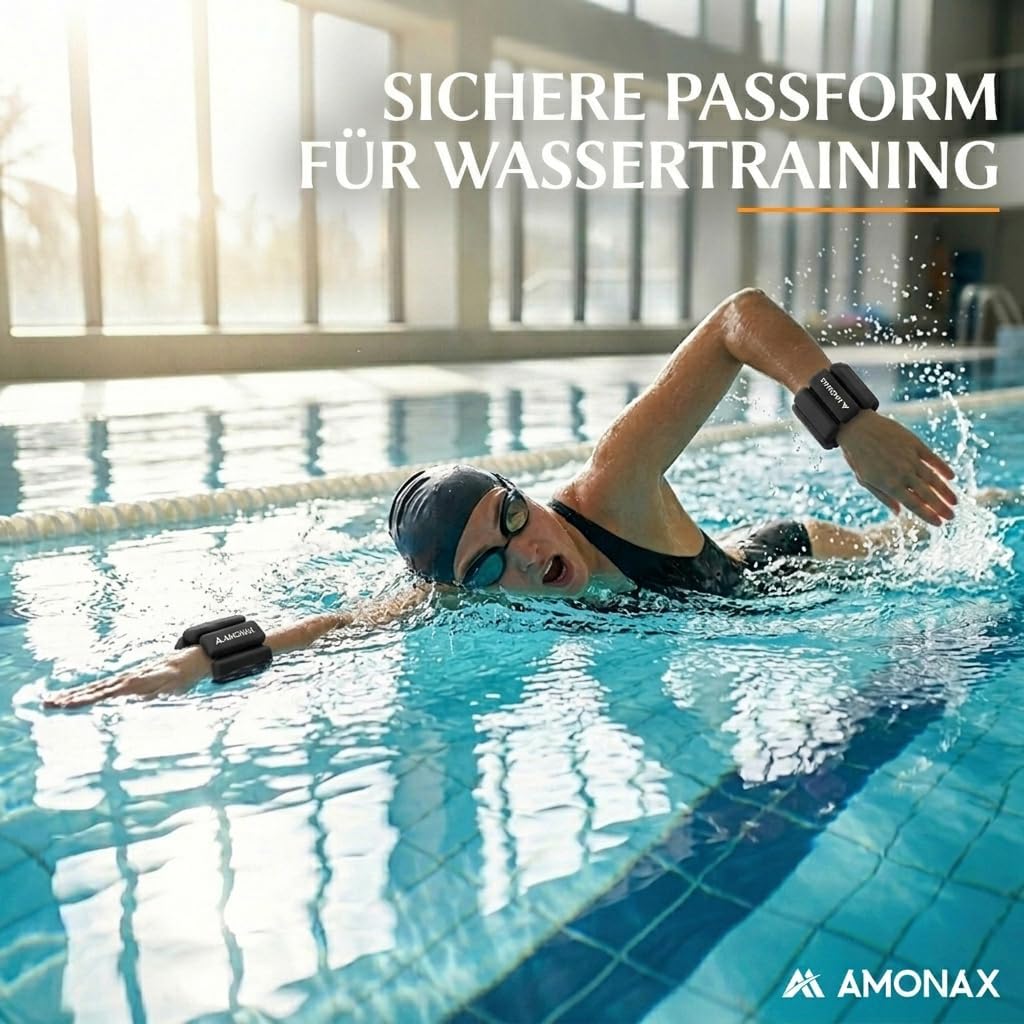 Amonax Gewichtsmanschetten Ankle Weights Set, Fitness Gewichte Für Beine Und Arme, 2x0,5kg Gewichte