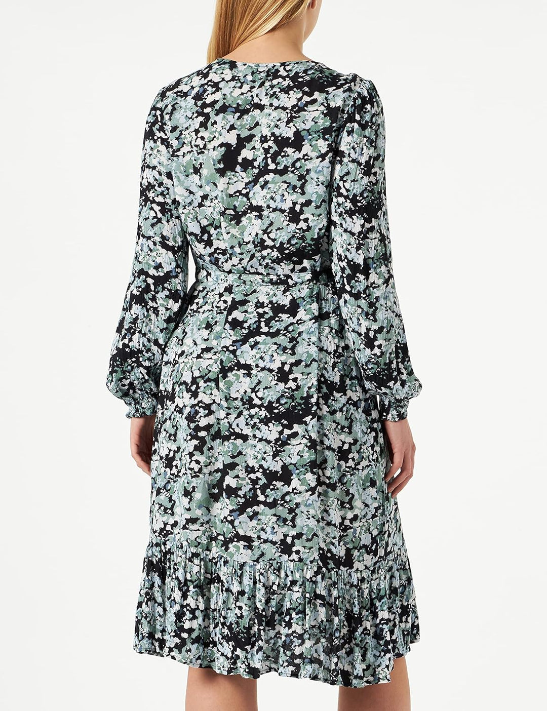 Noppies Damen Dress Overlea Long Sleeve Allover Print Kleid 34 Black - P090, 34 Black - P090