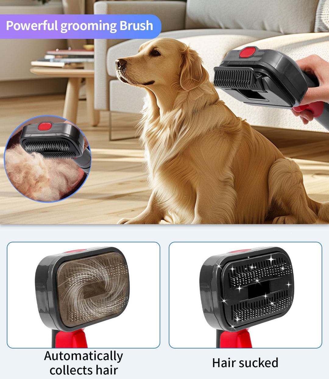 Haustier Staubsaugeraufsatz, 2 in 1 Hundehaar für Dyson Staubsaugerbürste Kompatibel, mit Dyson Gen5
