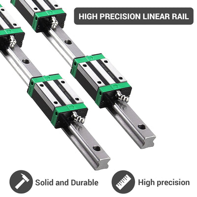 BEVDICNC HGR20 600mm Linearschiene 2 Stück Linearführung mit 4 Stück HGH20CA Schlittenschieberblock