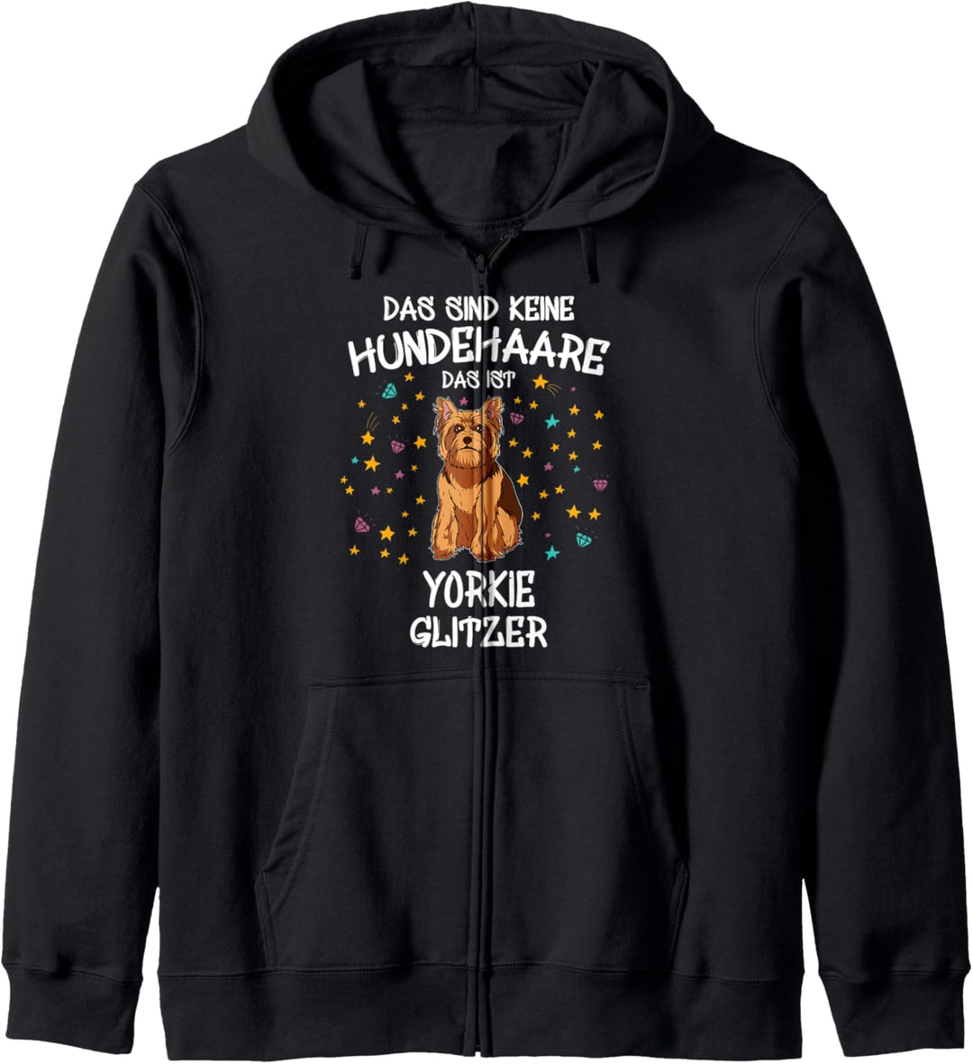 Yorkie Glitzer Hundehalter Yorkshire Terrier Geschenk Hunde Kapuzenjacke