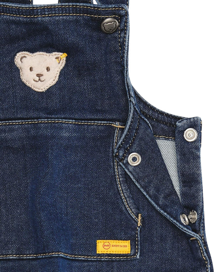 Steiff Unisex Baby Latzhose Pants, 56 Mood Indigo
