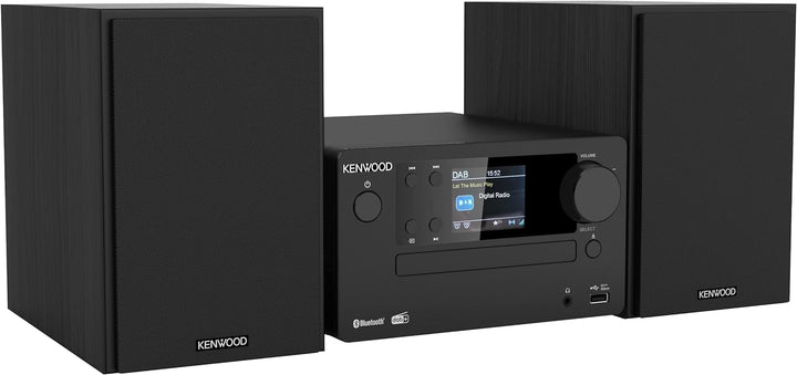 KENWOOD M-725DAB-B - Micro HiFi-System mit DAB+, CD, USB, Bluetooth und TFT-Display, Midnight Black,