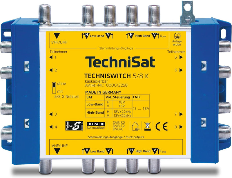 TechniSat TechniSwitch 5/8 K Multischalter Kaskade Single, Single