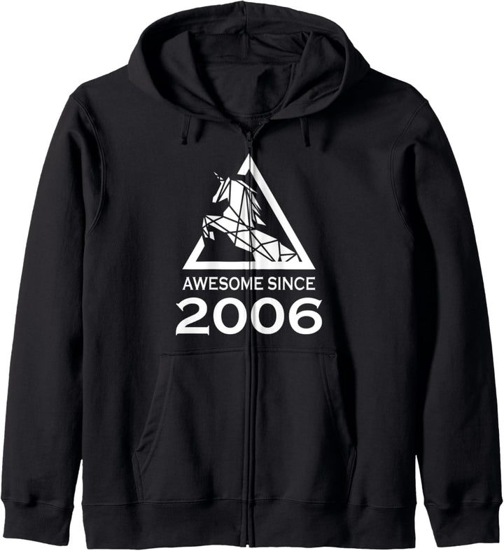 Awesome since 2006 Geburtsjahr Einhorn Geburtstag Kapuzenjacke