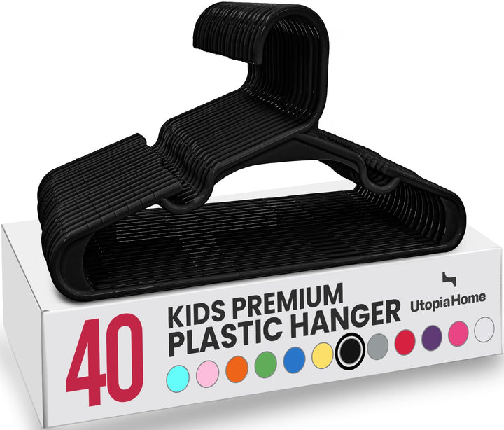 Utopia Home Packung mit 40 Kinderkleiderbügeln - 11,5“ Baby- und Kinderkleiderbügel aus Kunststoff f