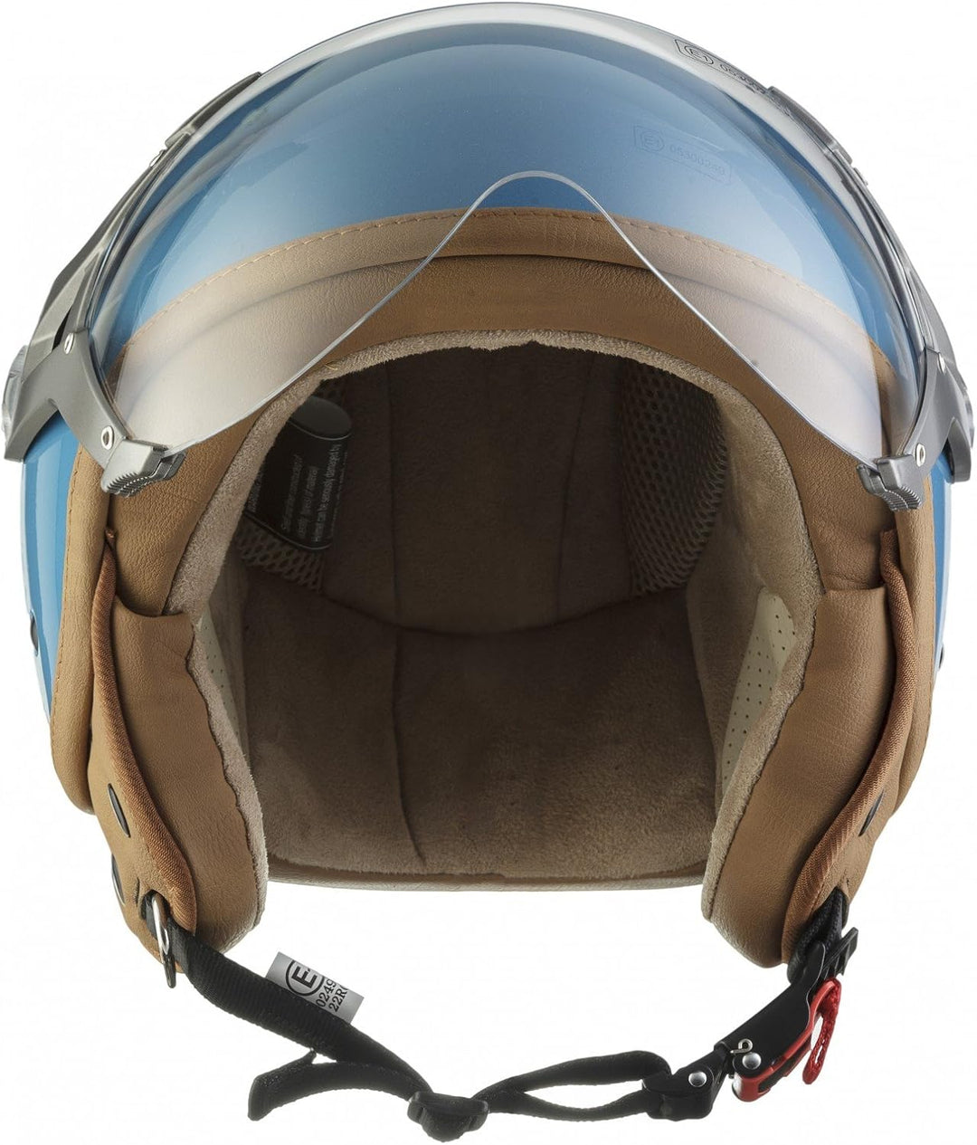 Soxon® SP-325 Mono „Crystal Blue“ · Jet-Helm · Motorrad-Helm Roller-Helm Scooter-Helm Moped Mofa-Hel