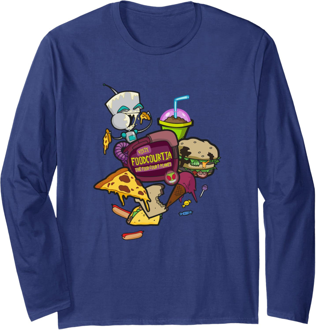 Invader Zim Gir Visit Foodcourtia Langarmshirt