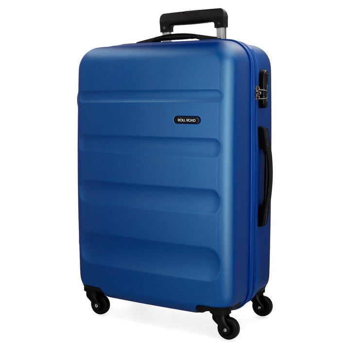 Roll Road Flex Grosser Koffer Blau 51x74x28 cms Hartschalen ABS Kombinationsschloss 91L 3,8Kgs 4 Räd