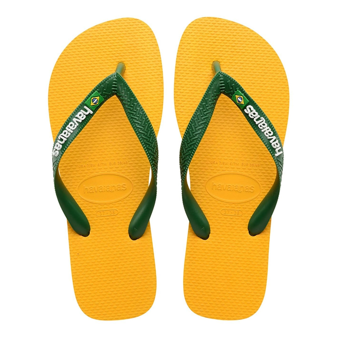 Havaianas - Brasil Logo, Iconic, Comfortable and Durable Flip-Flops, Straps with Brazilian Flag and