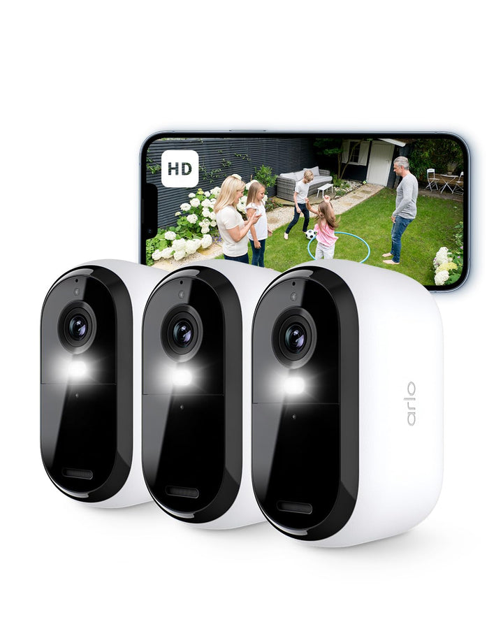 Arlo Essential 2 HD Akku Überwachungskamera Aussen WLAN, Kabellos, 1080p Video, Farbnachtsicht, Lich