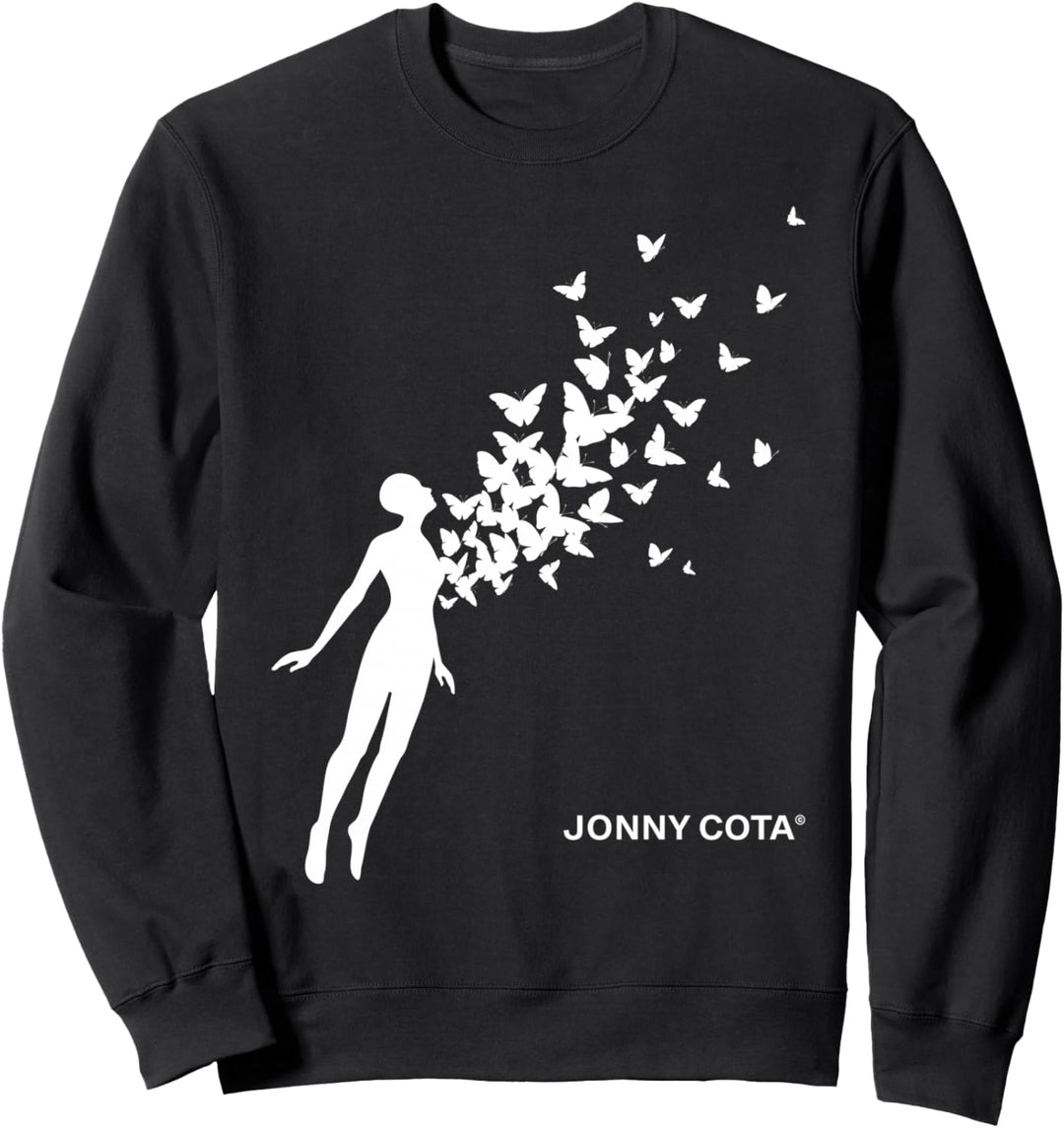 Jonny Cota Studio Jonny COTA Schmetterlings-Print Sweatshirt, Black, Unisex Small