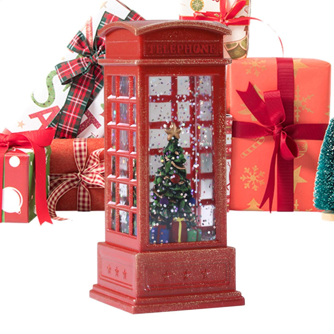 Weihnachtslaterne | Kleine Weihnachtskugeln für Telefonzelle, Tischdekoration, beleuchtete Schneekug