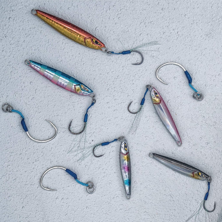 Mustad Octopus Live Jig mit Hilfshaken M-5oz - Glow Modellnummer: MIVK-M-GLO-150-1