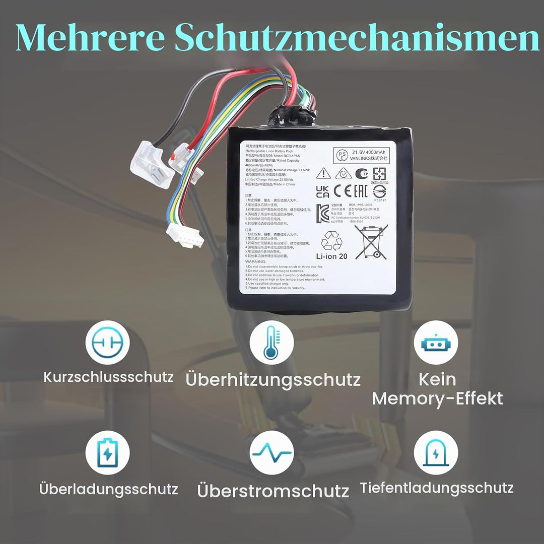 4000mAh Ersatz Akku Kompatibel mit Roborock A10+ultra/A10 Ultra E, Bieten Aussergewöhnliche, Erweite