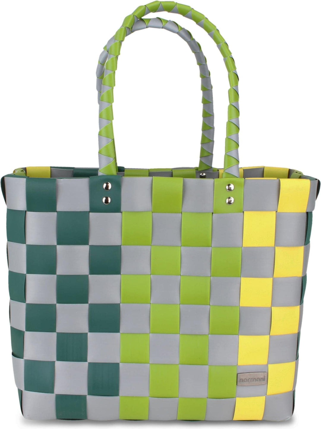 normani Einkaufstasche geflochten mit Henkeln - Tragetasche extra robust Farbe Classic/Kula Classic