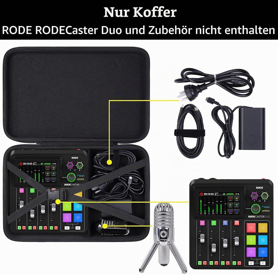 Khanka Hartschalen-Tragetasche, kompatibel mit RØDECaster Pro II All-in-One-Produktion, schützende A