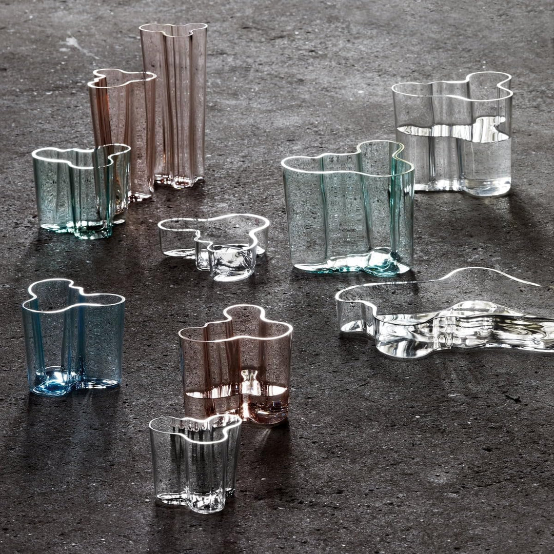 Iittala Aalto Vase Glas Kupferfarben, Masse: 17cm x 17cm x 25cm, 1007881 25cm Kupfer, 25cm Kupfer