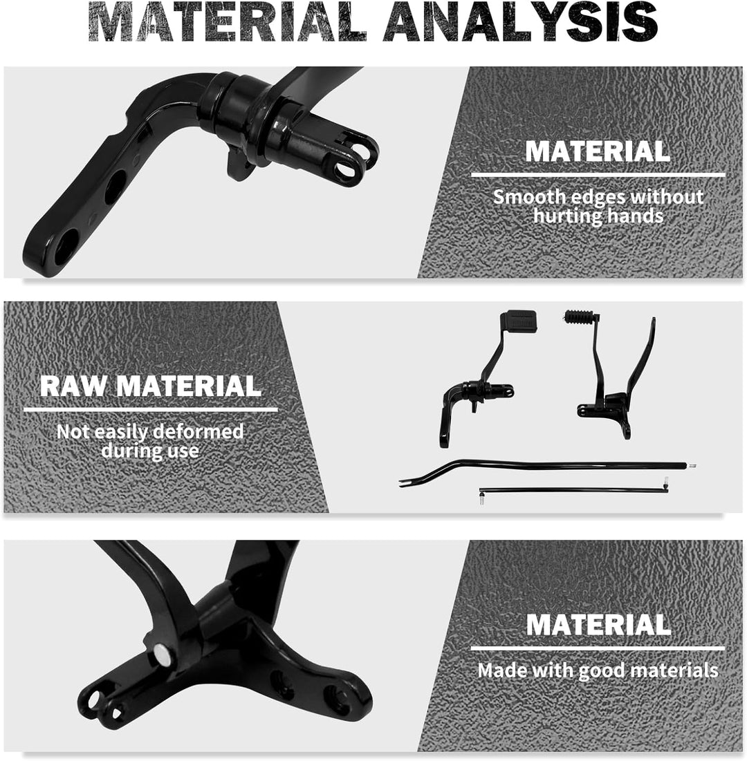 HDBUBALUS Motorrad Vorwärts Steuerungen Pegs Hebel Verbindungen Kit Set Fit für Harley Dyna Low Ride