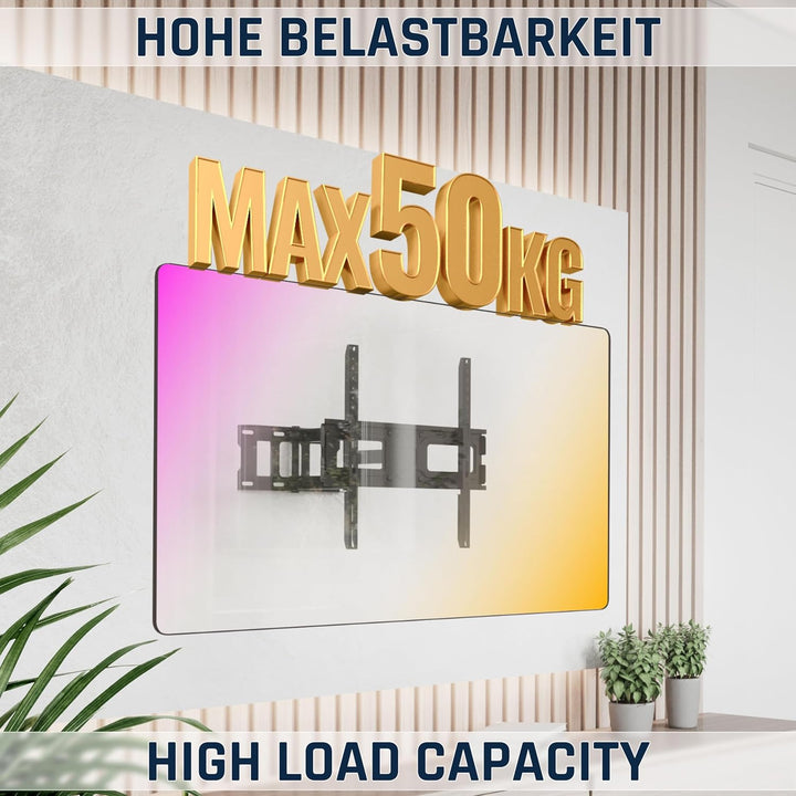 RICOO S5144 TV Wandhalterung Schwenkbar für 40-65 Zoll Wandhalterung Fernseher Halterung bis 50 Kg V
