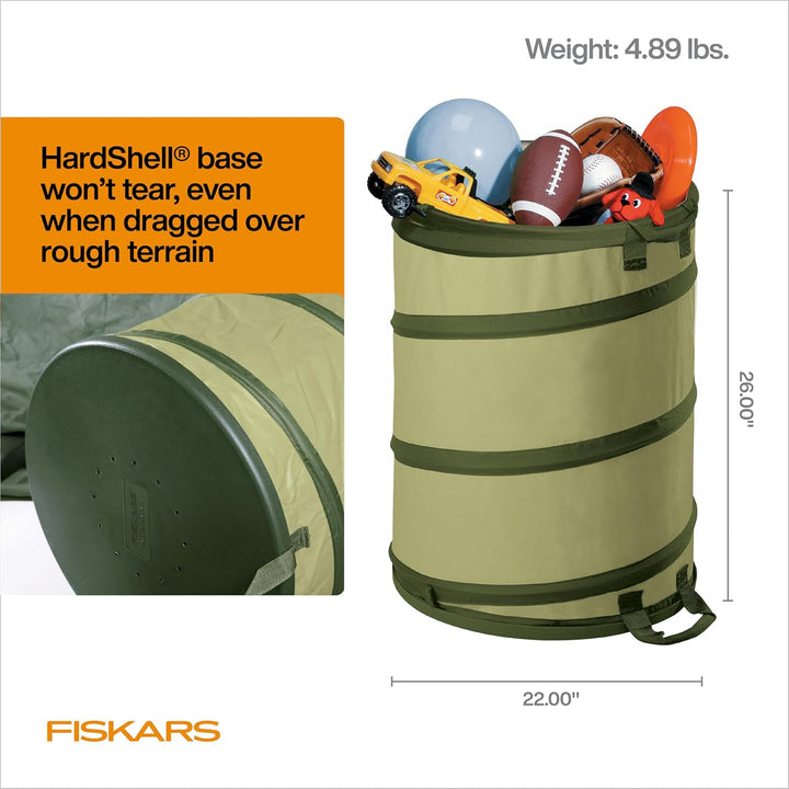 Fiskars Känguru-Gartensack mit harter Unterseite, ca. 18 l Grün, Grün