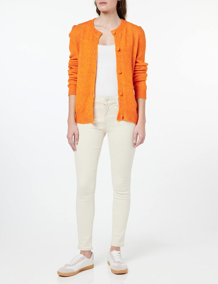ICHI Damen Strickjacke S 161164/Orange Pepper, S 161164/Orange Pepper
