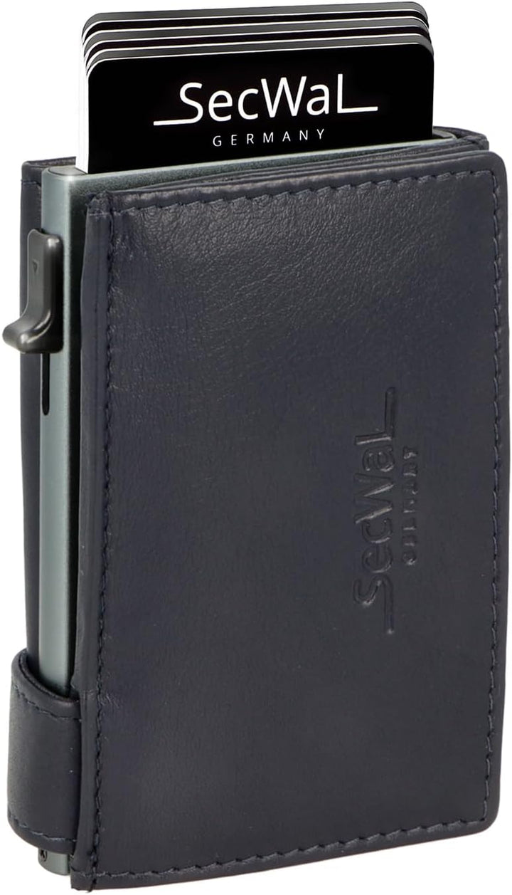 SecWal Kartenetui mit XXL Münzfach Druckknopf inkl. Geschenkbox - Made in Germany - Geldbörse inkl.