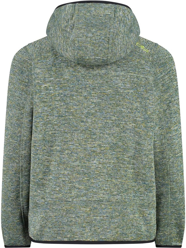 CMP Jungen Kinder-knit-tech-jacke mit Fester Kapuze KID JACKET FIX HOOD 104 Deep Lake-Anthrazit, 104