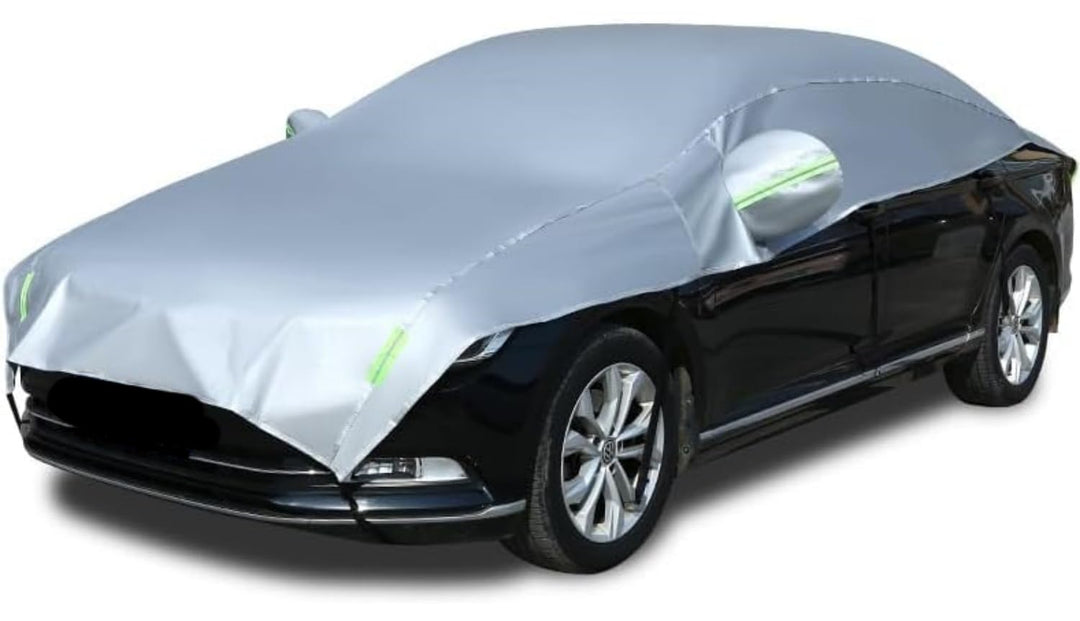 CaiTang Halbgarage für Auto Windschutzscheibe Abdeckplane Winter, Halbe Autoabdeckung Universal Halb