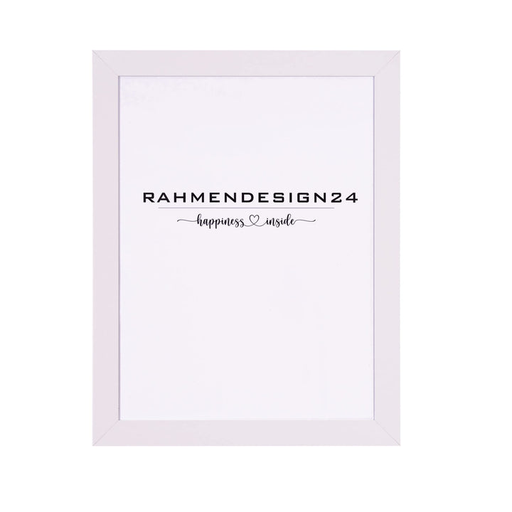 Rahmendesign24 Bilderrahmen Milano 50x50 Weiss (hochglanz) Fotorahmen, Wechselrahmen, Posterrahmen,