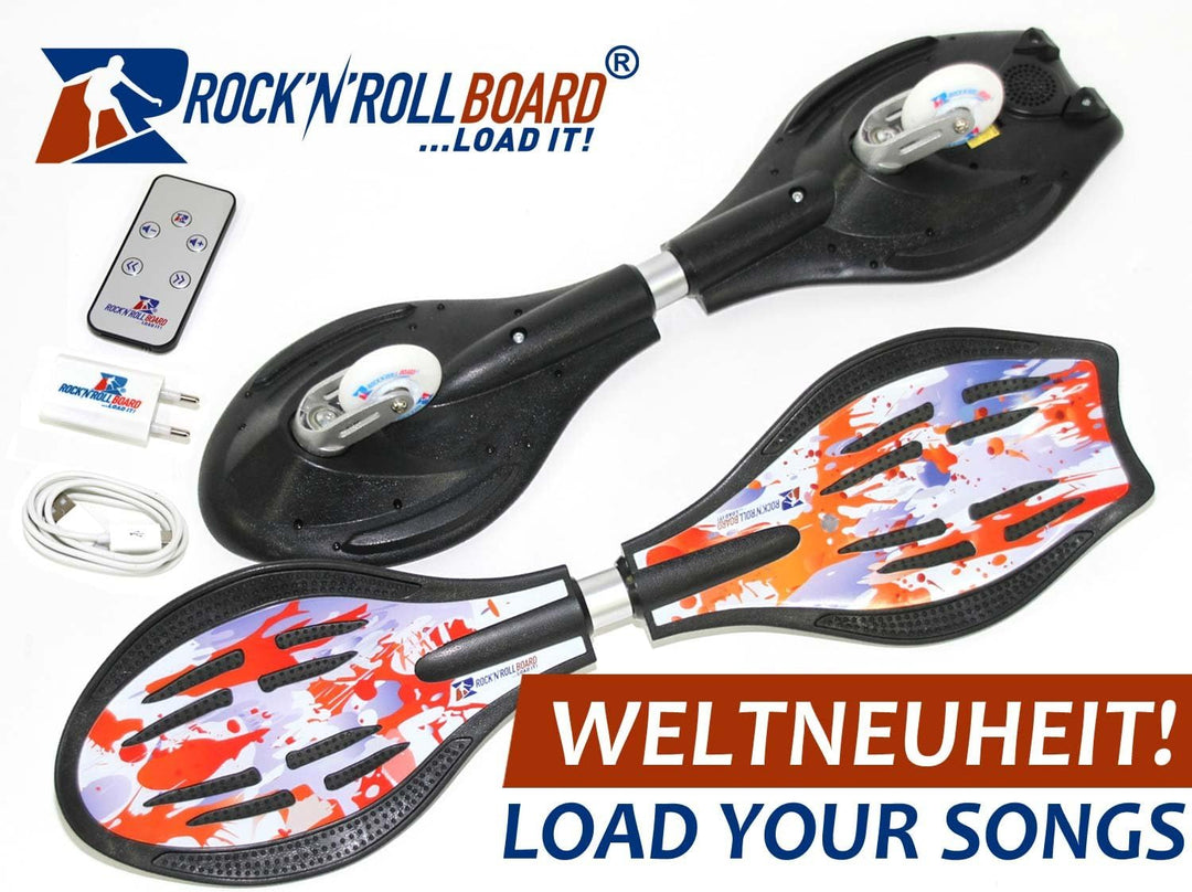 Rock'n'ROLL Waveboard Soul mit Lautsprechern, Speicherkarte und Fernbedienung | 81x23x11cm