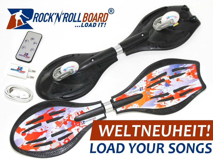 Rock'n'ROLL Waveboard Soul mit Lautsprechern, Speicherkarte und Fernbedienung | 81x23x11cm