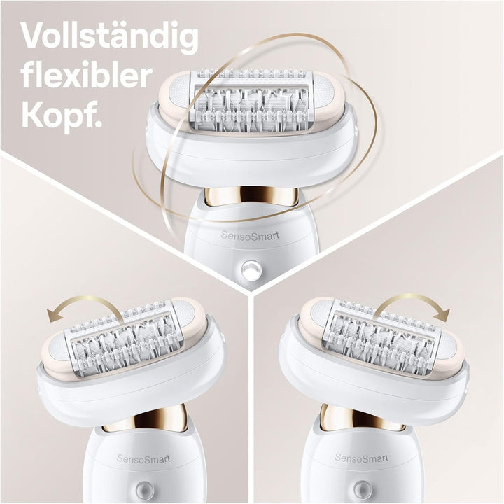 Braun Silk-épil 9 Flex Beauty-Set, Epilierer Damen / Haarentferner, rutschfester Handgriff und Druck