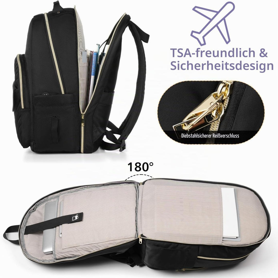 Rucksack Laptop Damen 17,3 Zoll Rucksack Frauen,Schulrucksack Schulranzen Mädchen Teenager für Unive