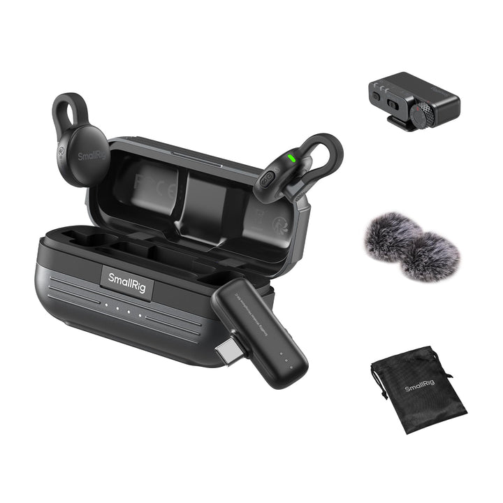 SMALLRIG S 70 Drahtloses Mikrofon mit USB-C- und 3,5-mm-Schnittstellen für Telefone/Tablets/Kameras,