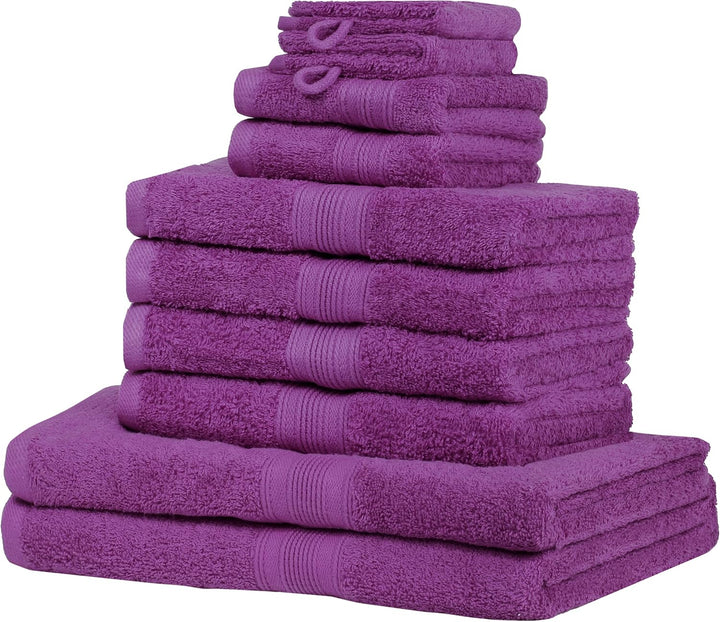NatureMark 10 TLG. Frottier Handtuch-Set Verschiedene Grössen 4X Handtücher, 2X Duschtücher, 2X Gäst