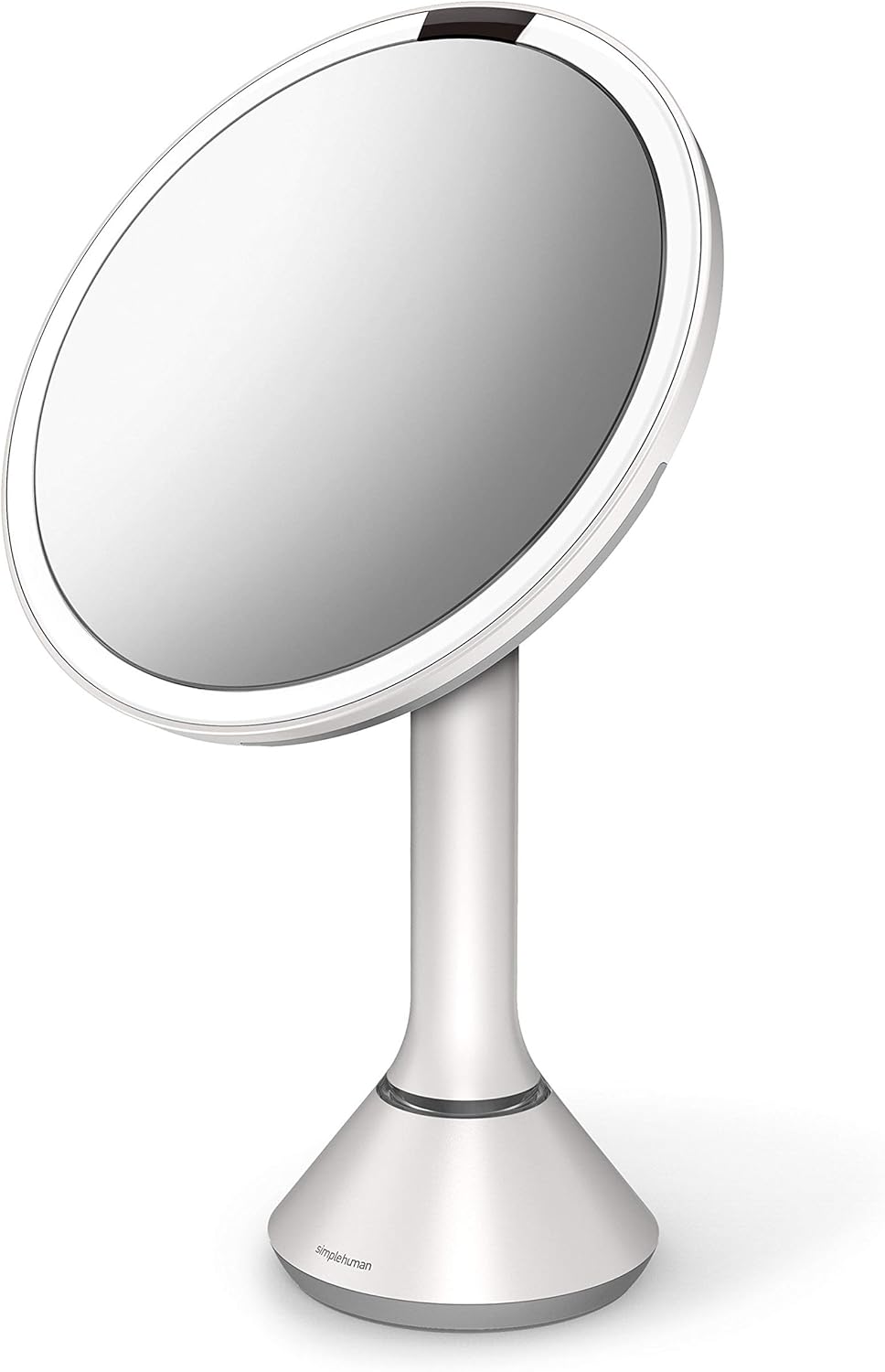simplehuman, 20cm, Sensorspiegel mit Touch-Helligkeitsregelung, 5-fache Vergrösserung, weiss Stahl,