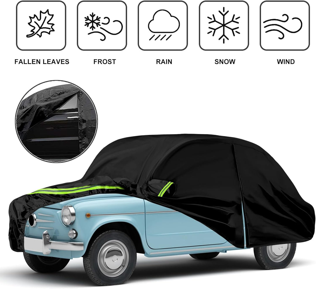 Vollgarage Autoabdeckung Ersatz für FIAT 600 1955-1969, Auto Abdeckplane Autogarage Autoplane Ganzga