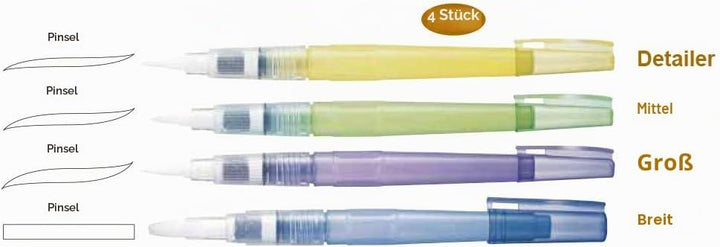 Kuretake Zig Aquarell-Pinsel2O, mehrfarbig, klein, S
