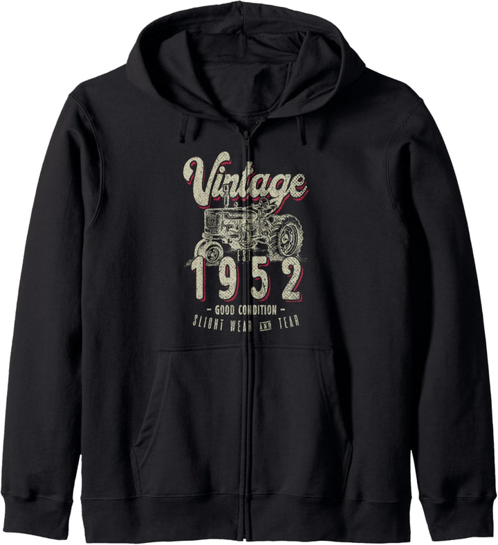 Vintage Traktor Bauernhof Birthday Born in 1952 & Established Kapuzenjacke