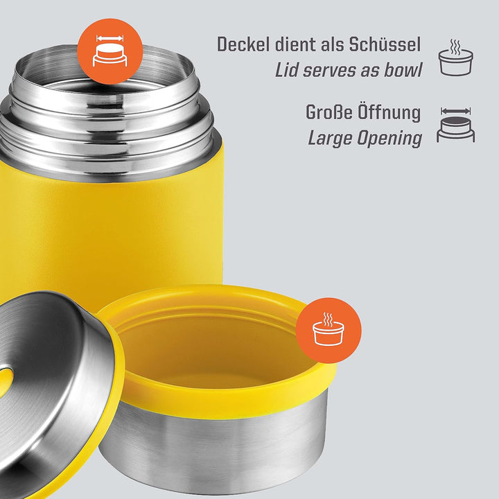 Esbit Thermobehälter Sculptor für Essen - Warmhaltebehälter 1000 ml in Sunshine Yellow - aus Edelsta